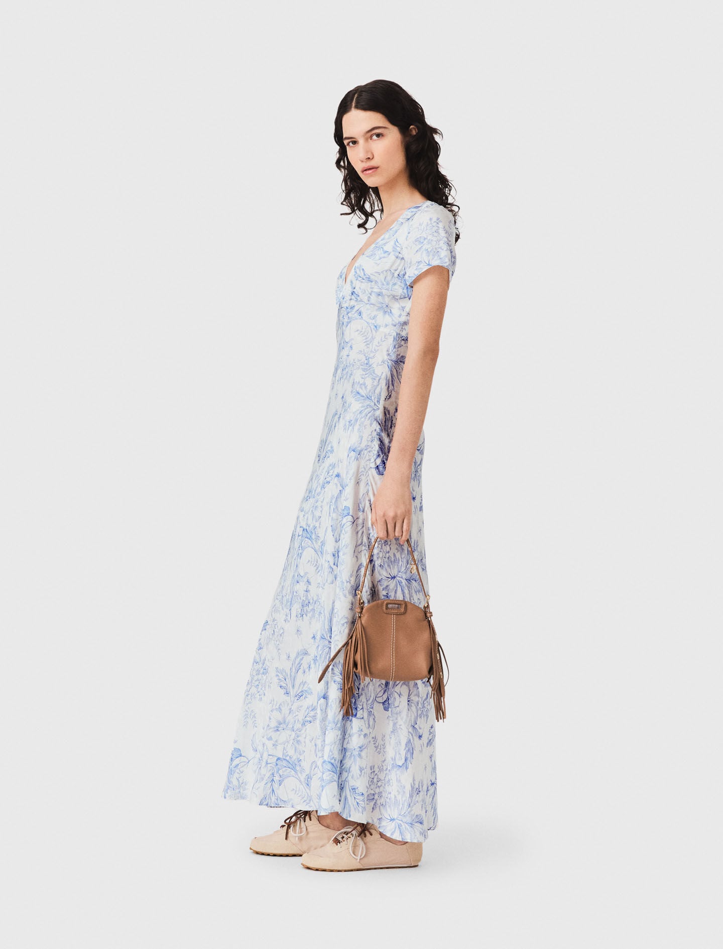 Maje Flowing patterned maxi dress