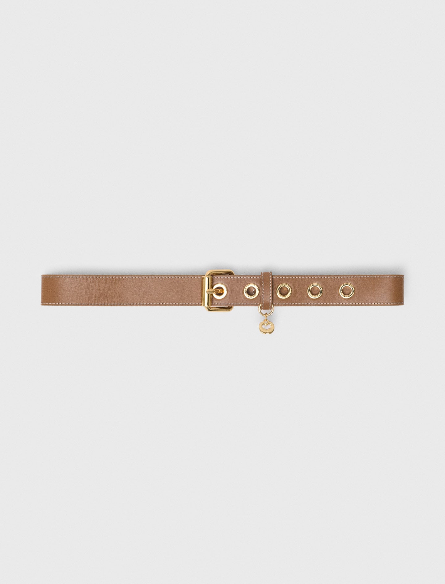 Maje Leather belt with eyelets