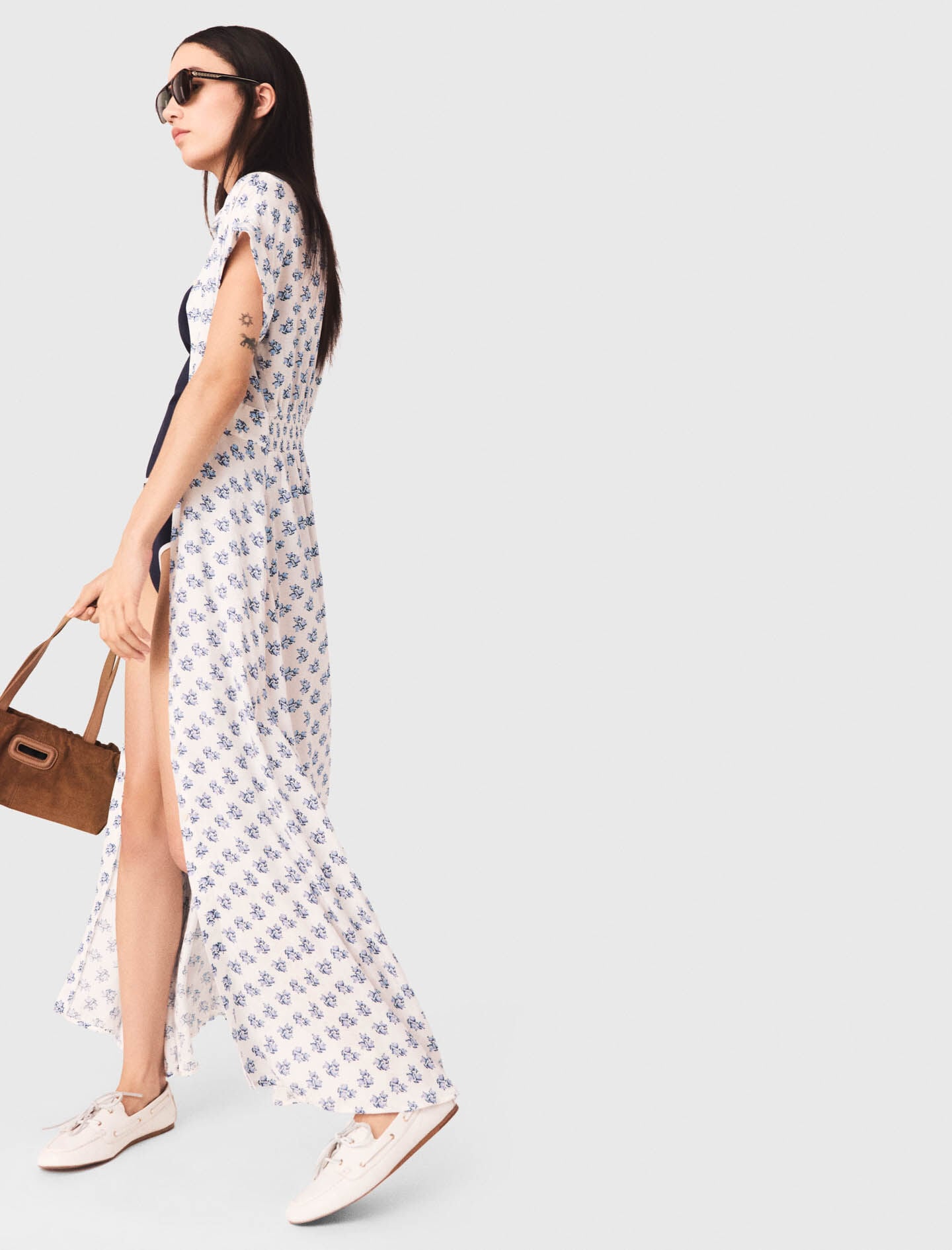 Maje Jacquard print maxi dress