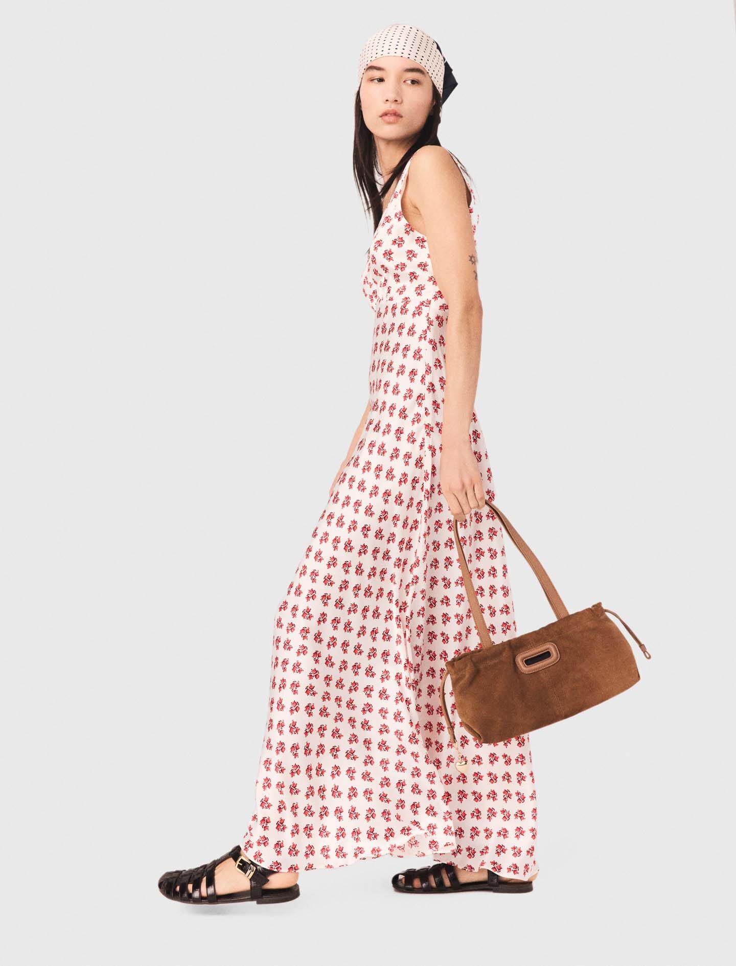 Maje Patterned silk dress