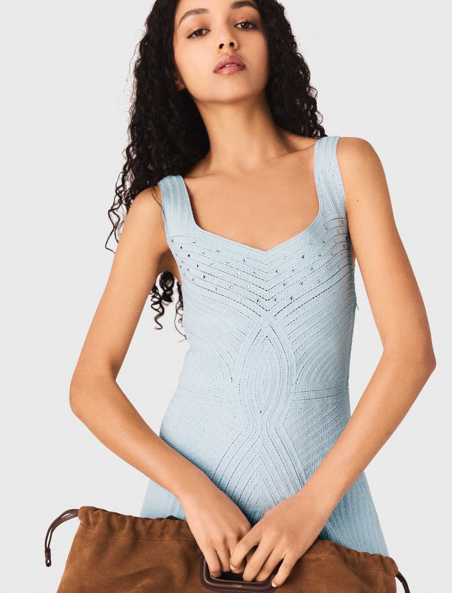 Maje Crochet dress with removable lining