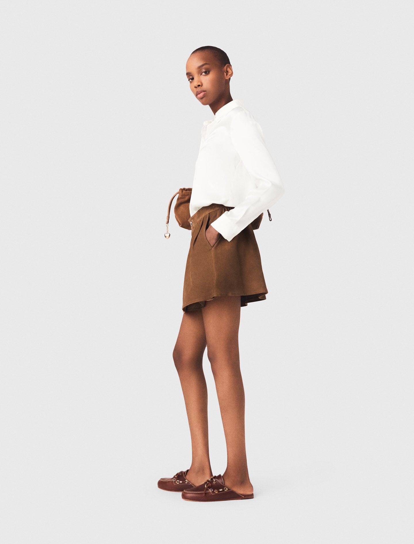 Maje White silk blouse