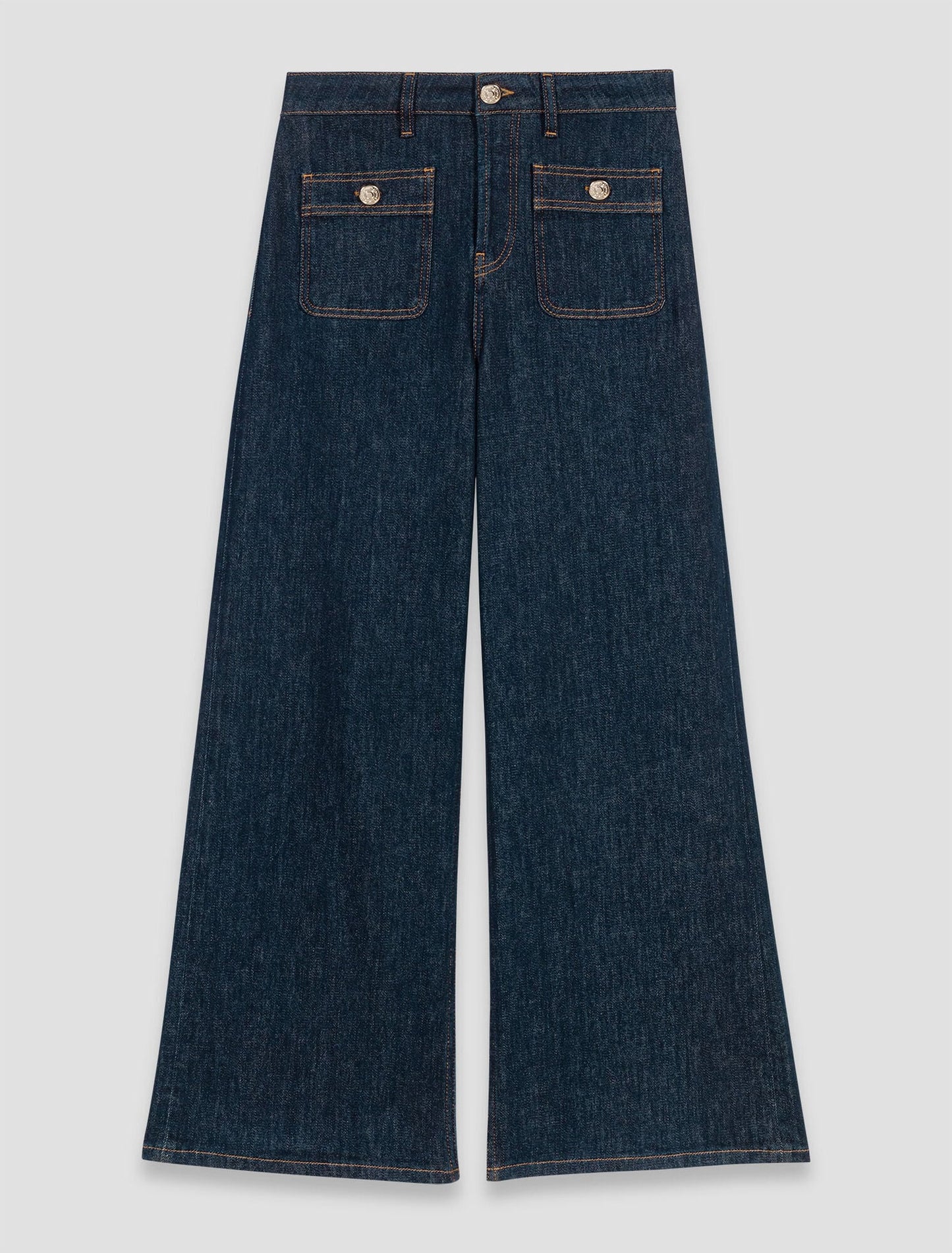 Maje Wide jeans with patch pockets
