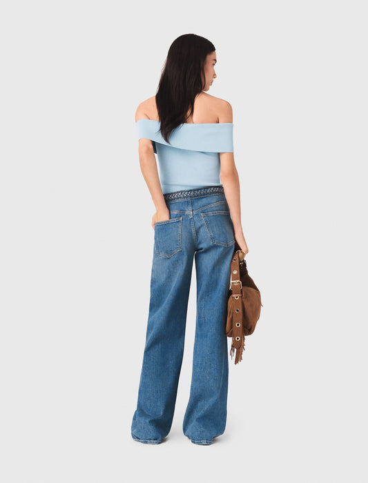 Maje Braided flared jeans