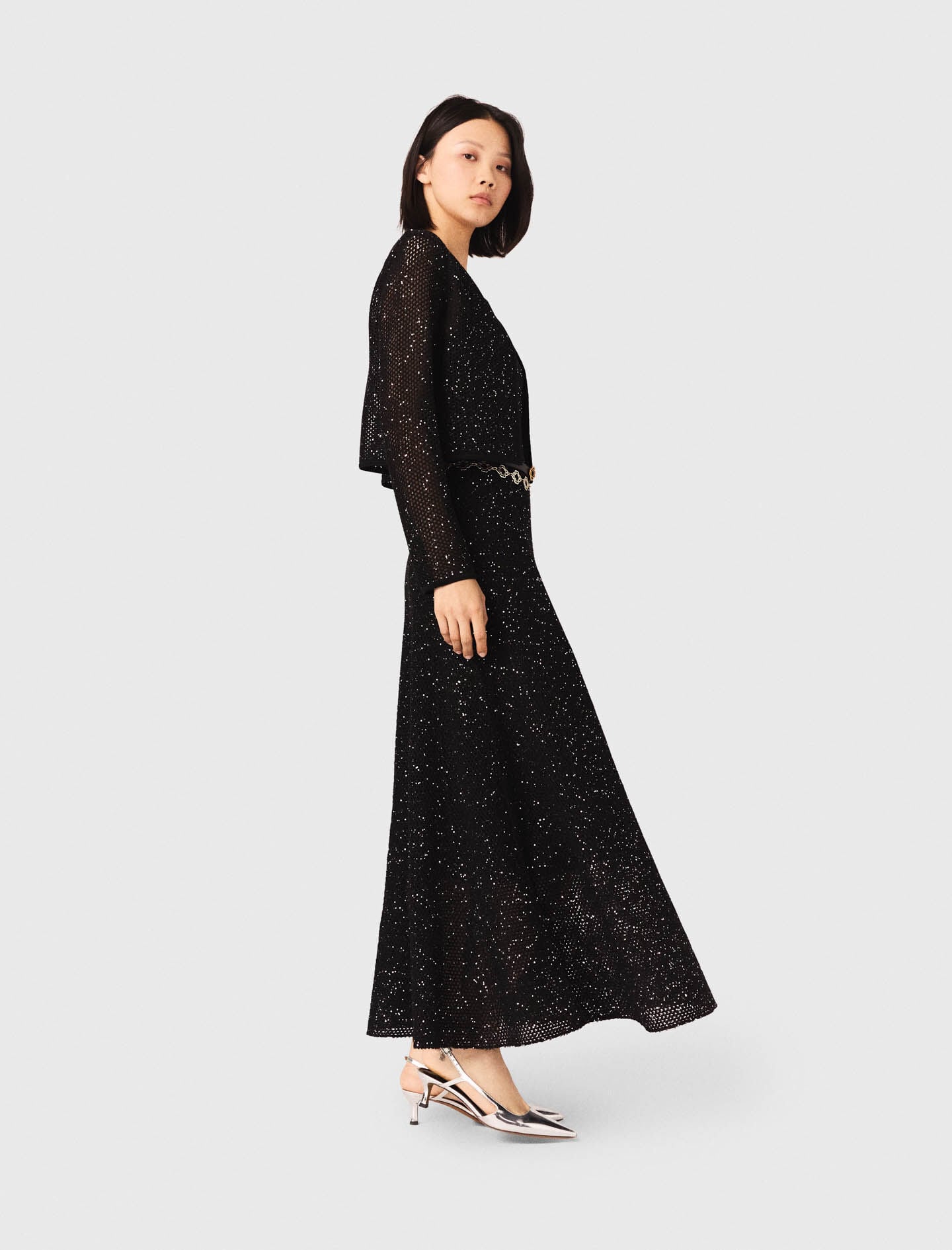 Maje Rhinestone knit cardigan