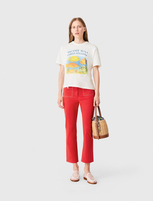 Maje T-shirt with fish print