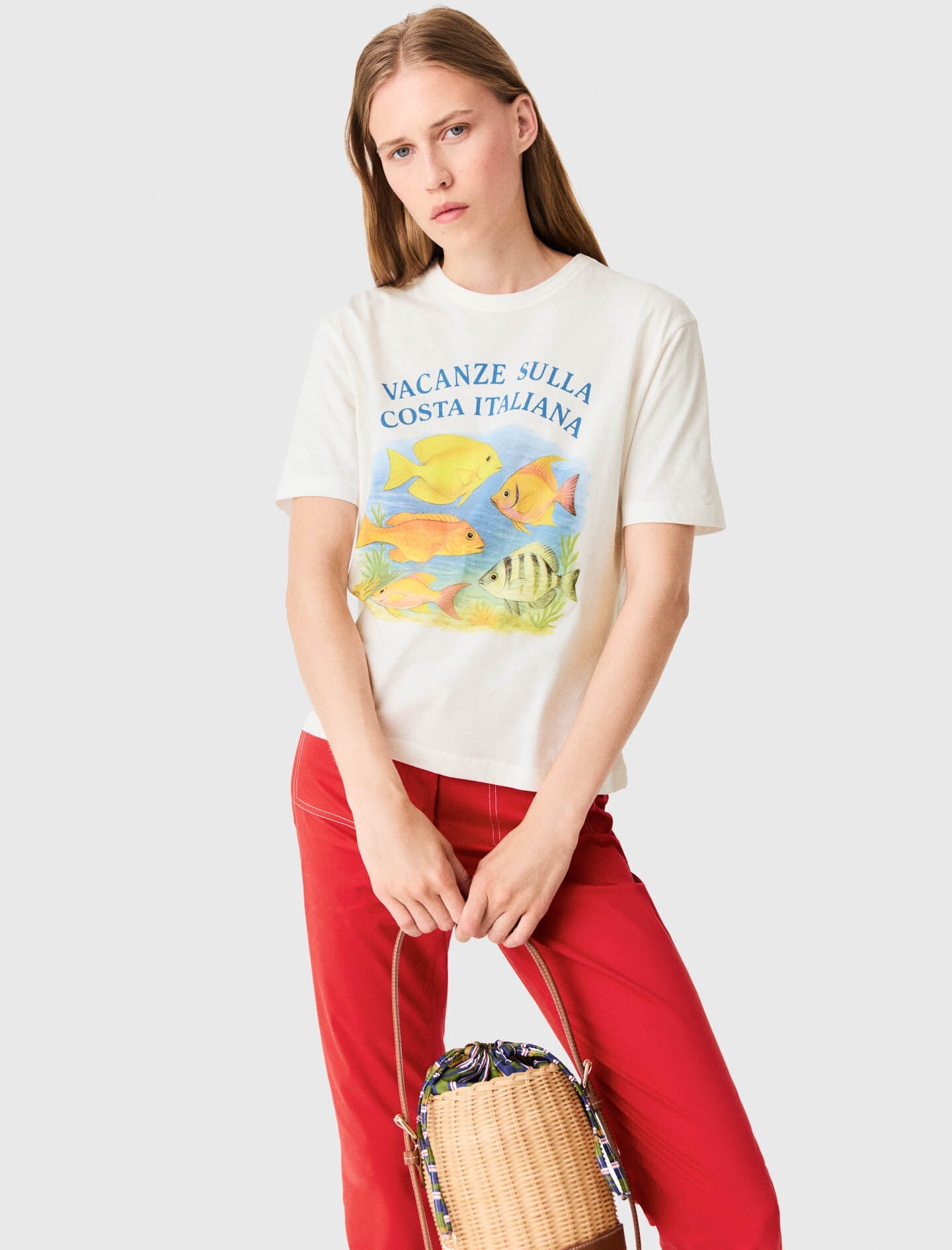 Maje T-shirt with fish print