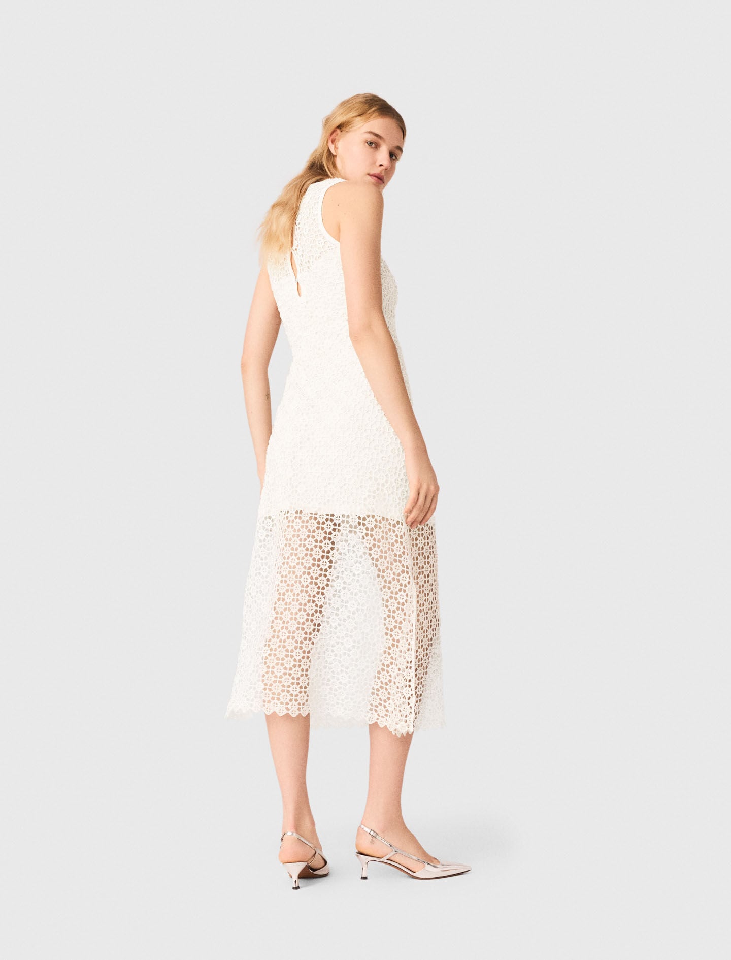 Maje Rhinestone crochet maxi dress