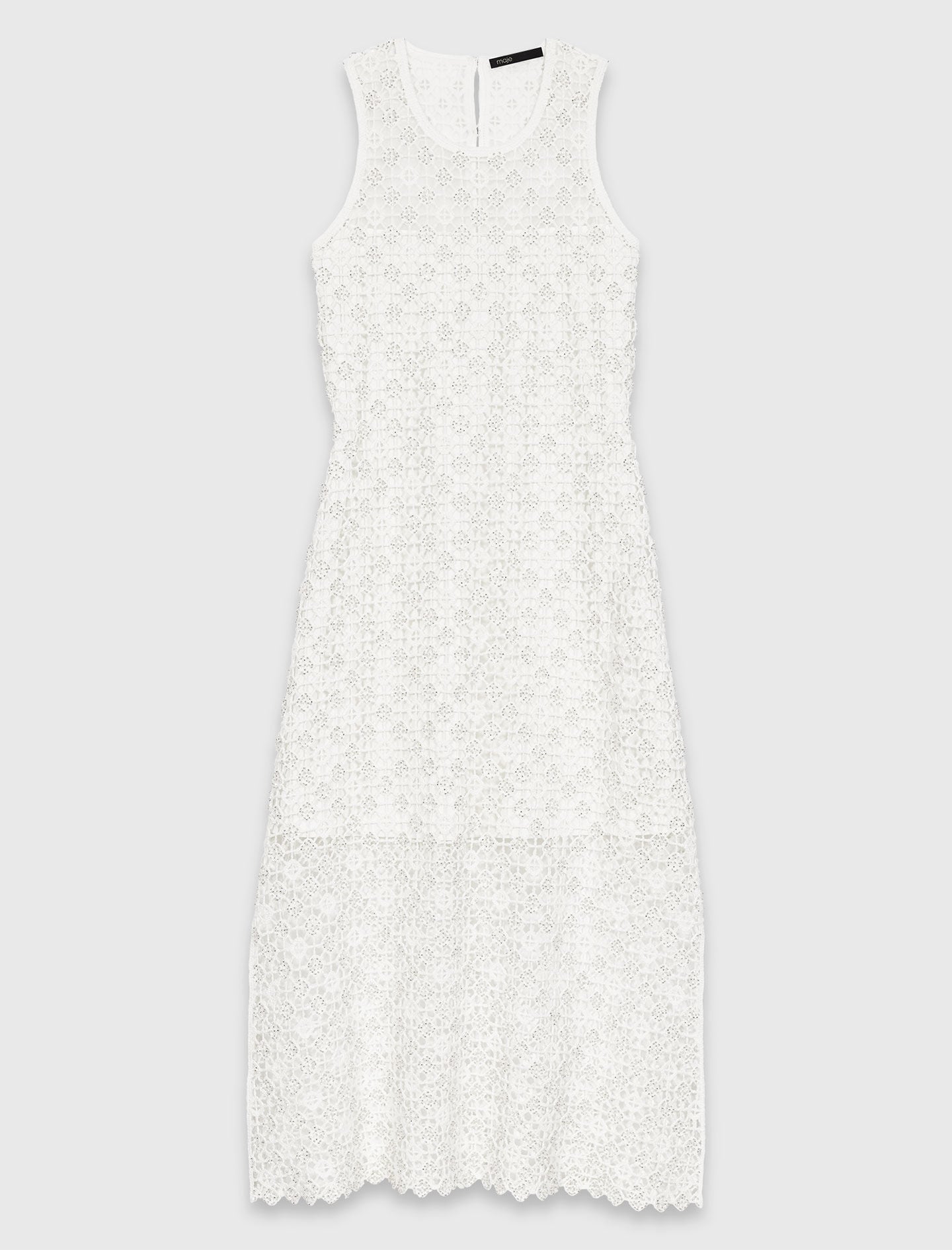 Maje Rhinestone crochet maxi dress