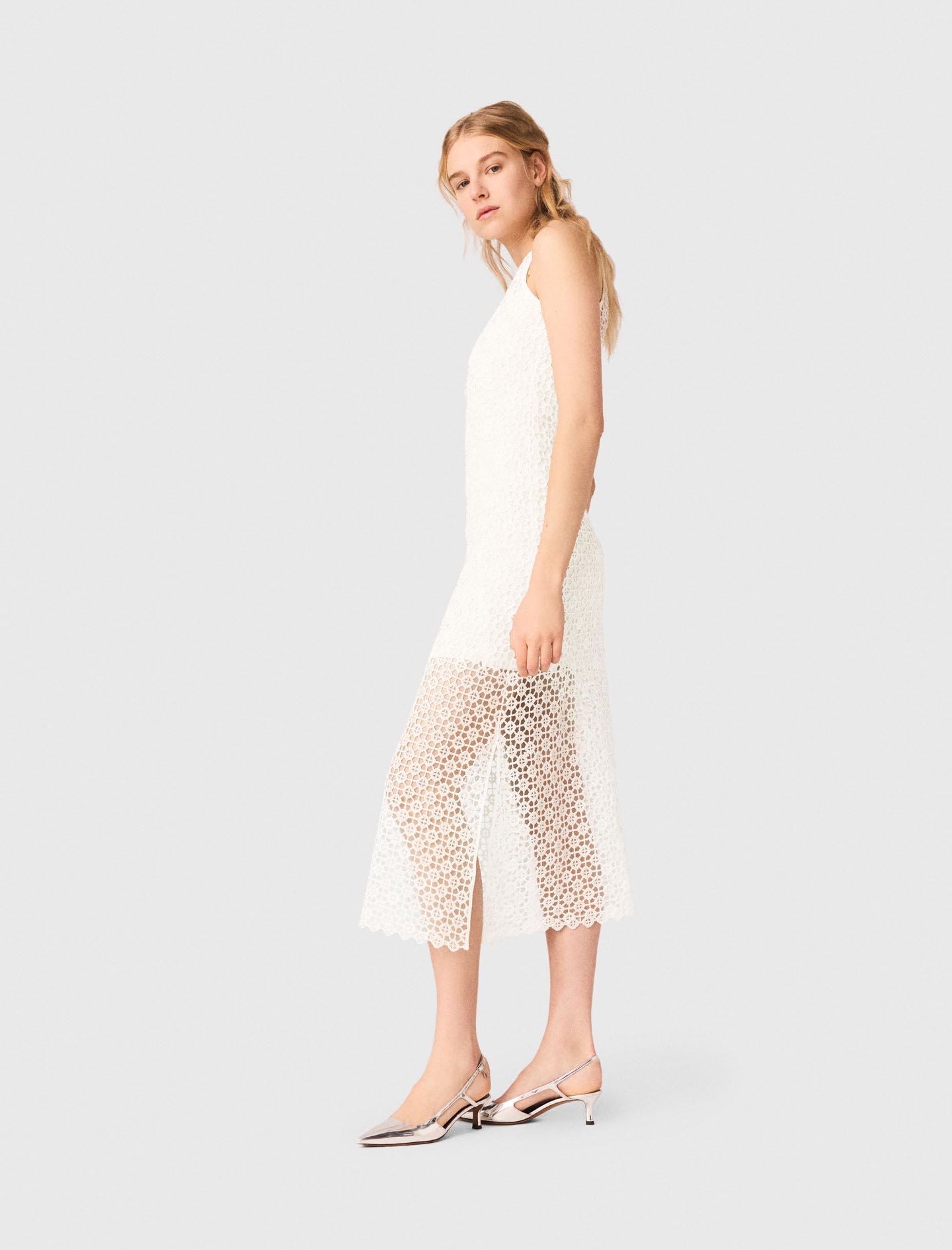 Maje Rhinestone crochet maxi dress