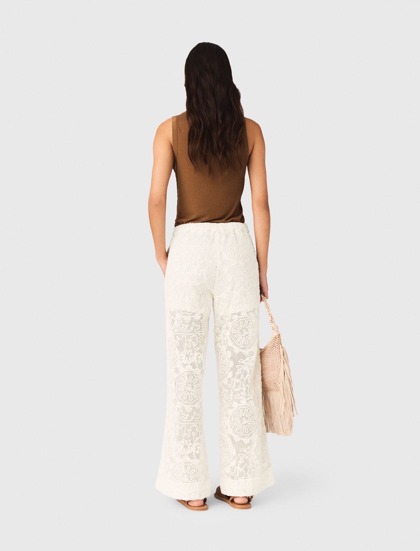 Maje Guipure lace trousers