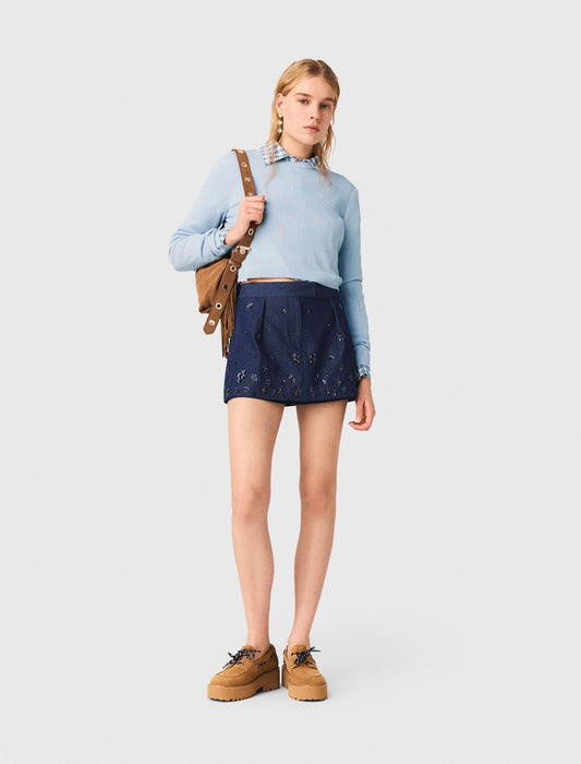 Maje Sweater with jeweled bows on back