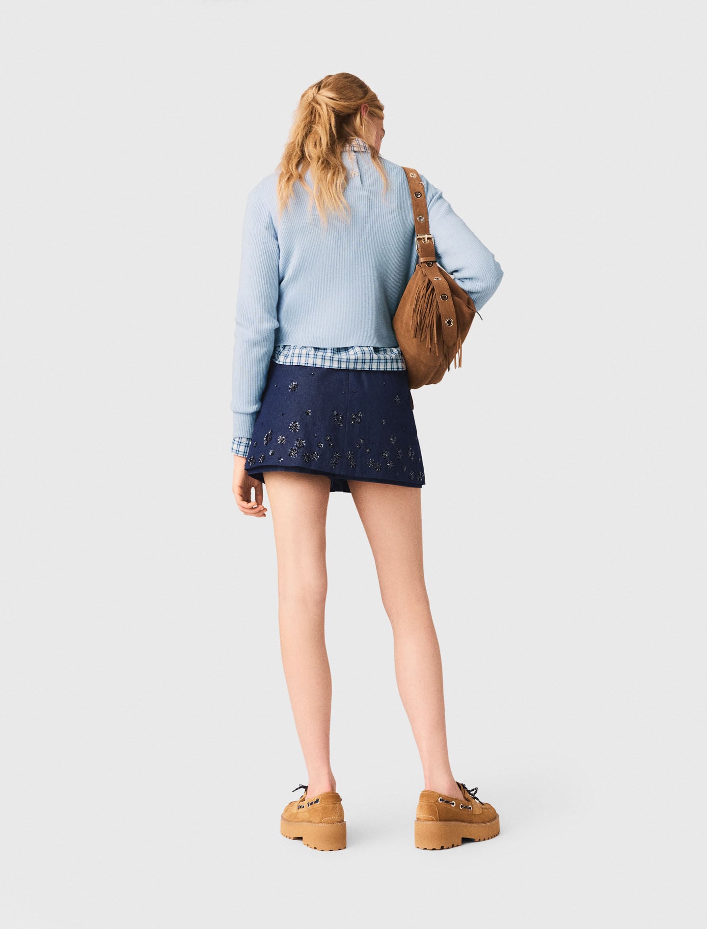 Maje Sweater with jeweled bows on back