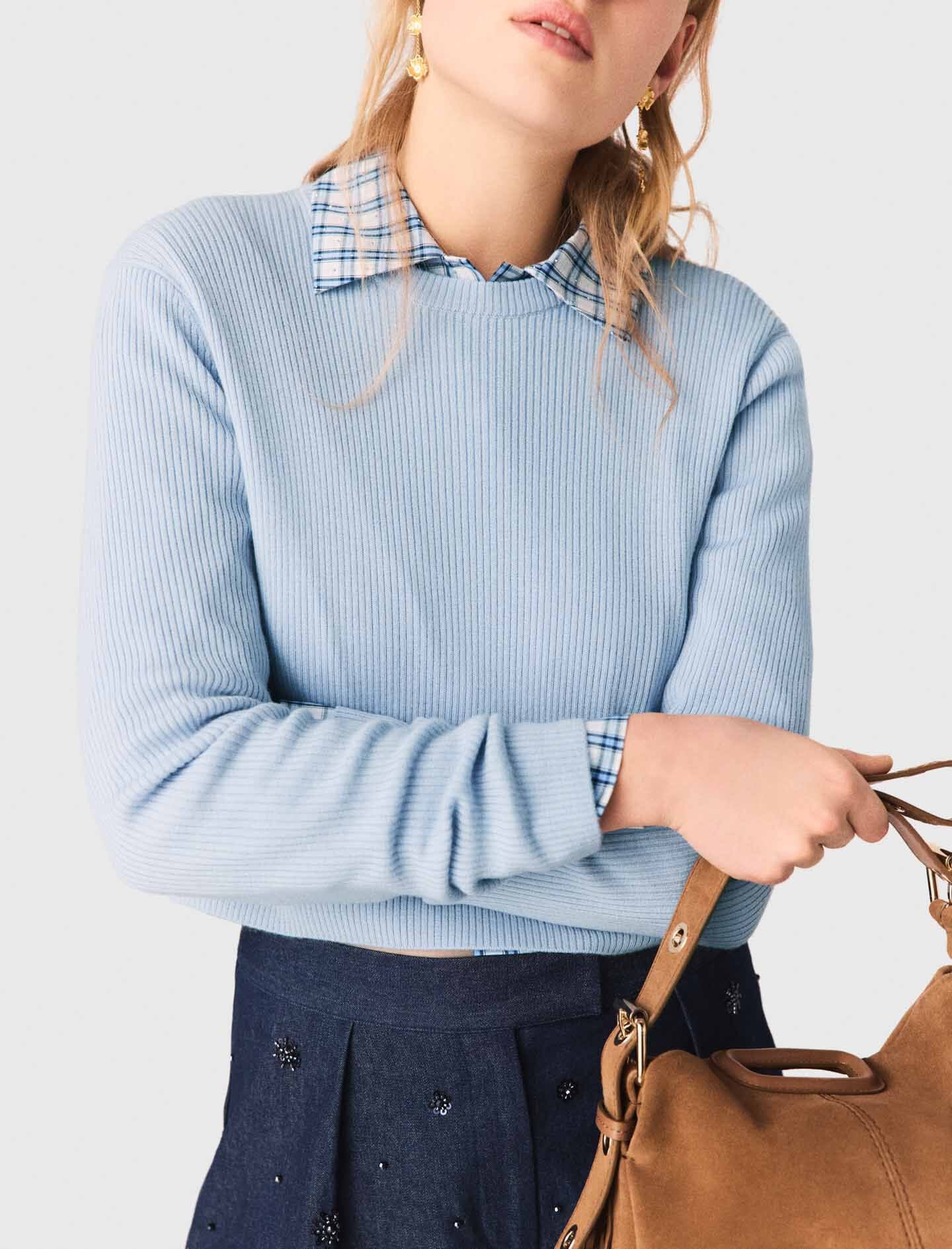 Maje Sweater with jeweled bows on back