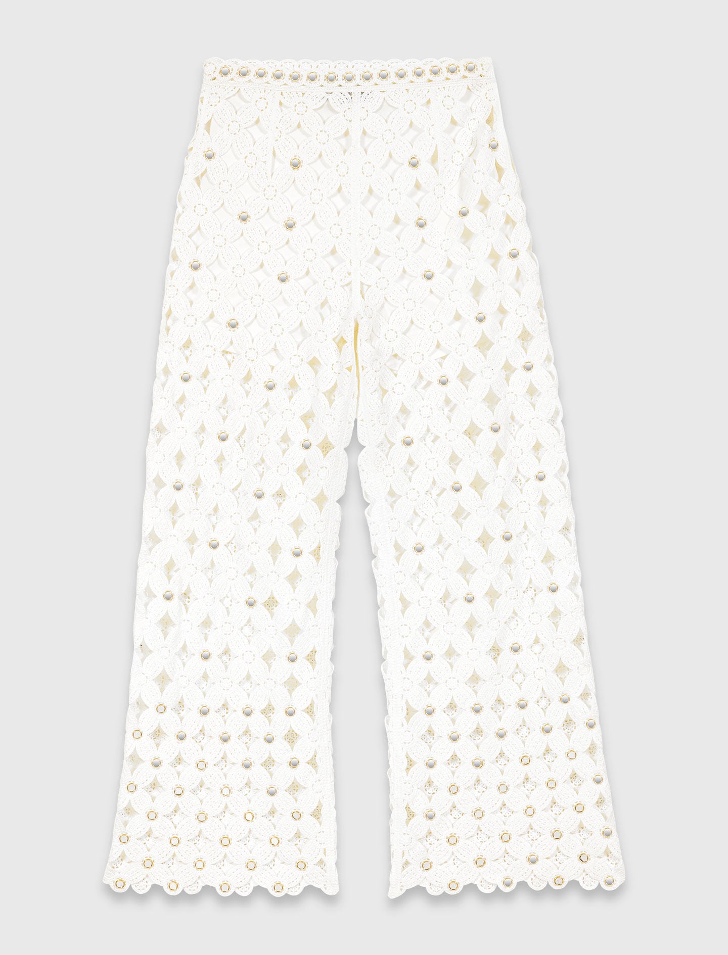 Maje Crochet trousers with mirrors