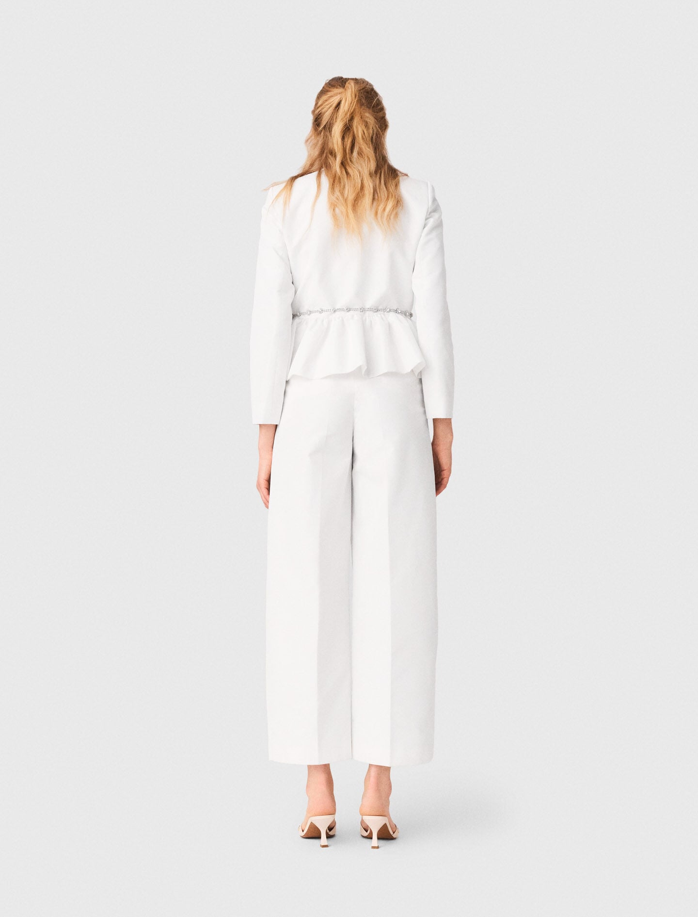 Maje Cropped jacket with jewelled belt