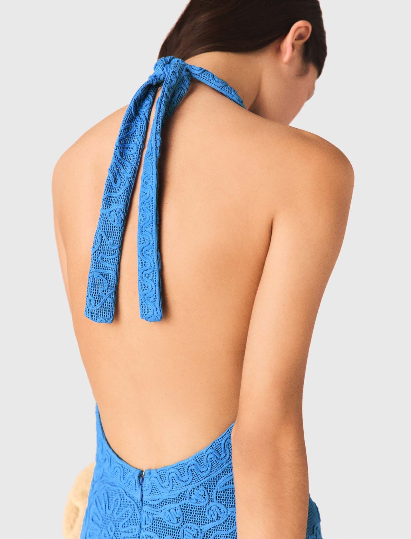 Maje Backless guipure maxi dress