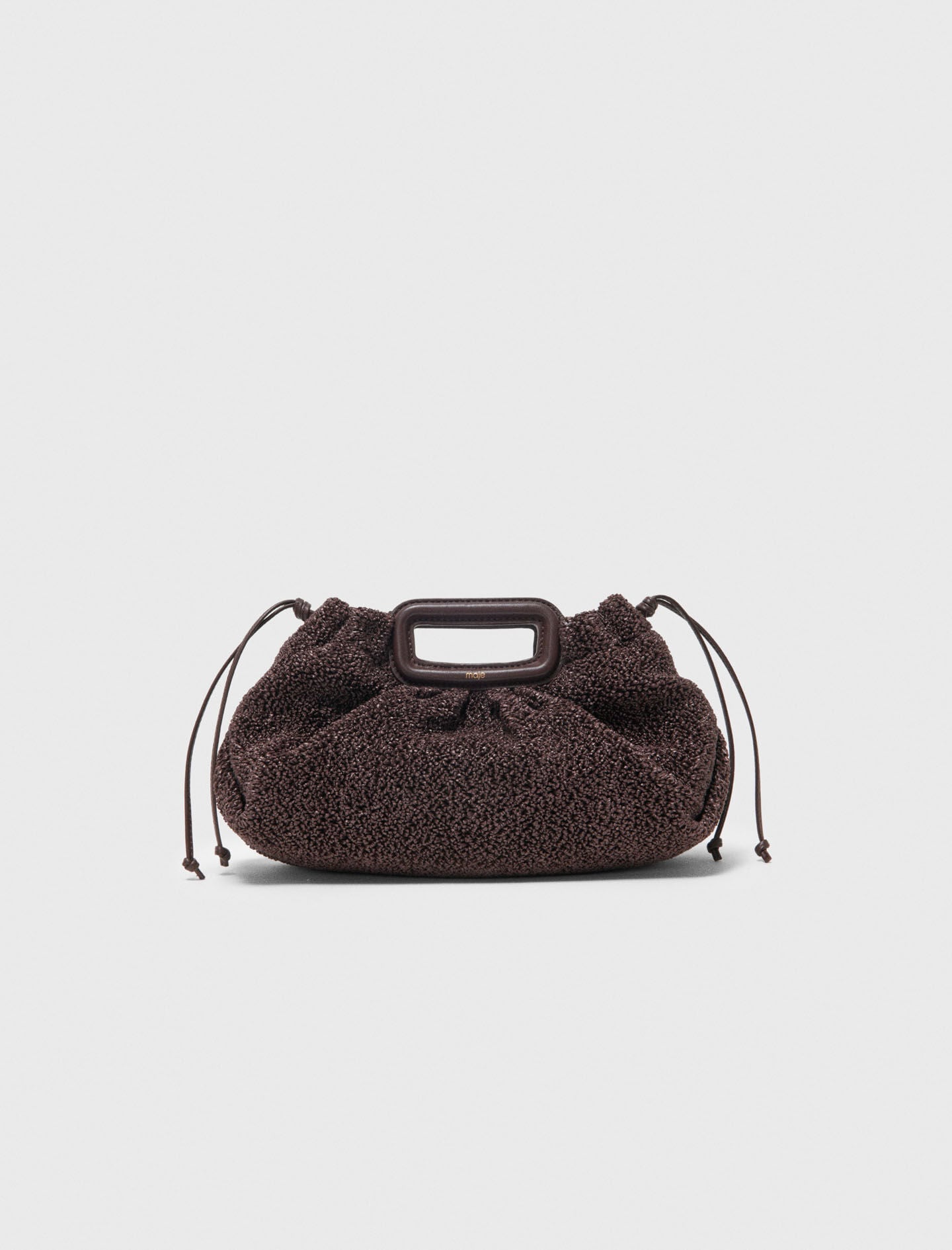 Maje Mipli bouclé effect clutch bag