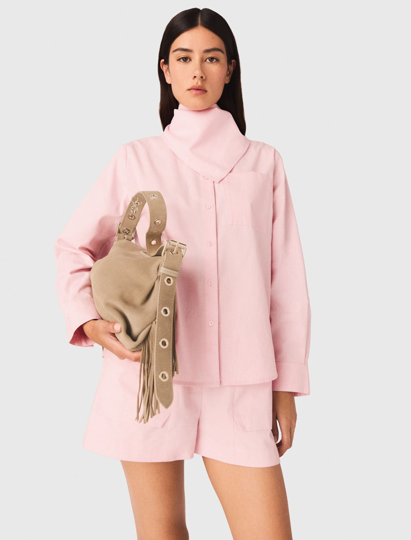 Maje Suede Miss M bag