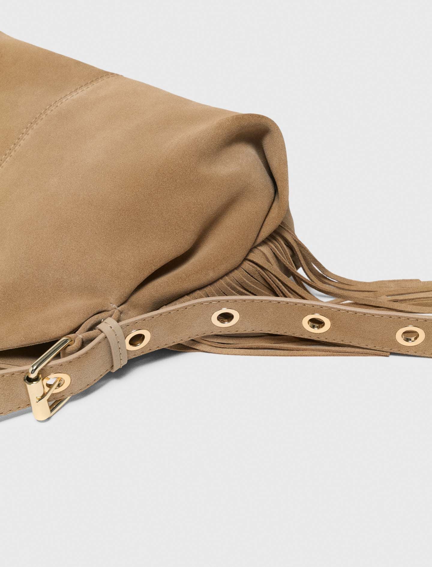 Maje Suede Miss M bag