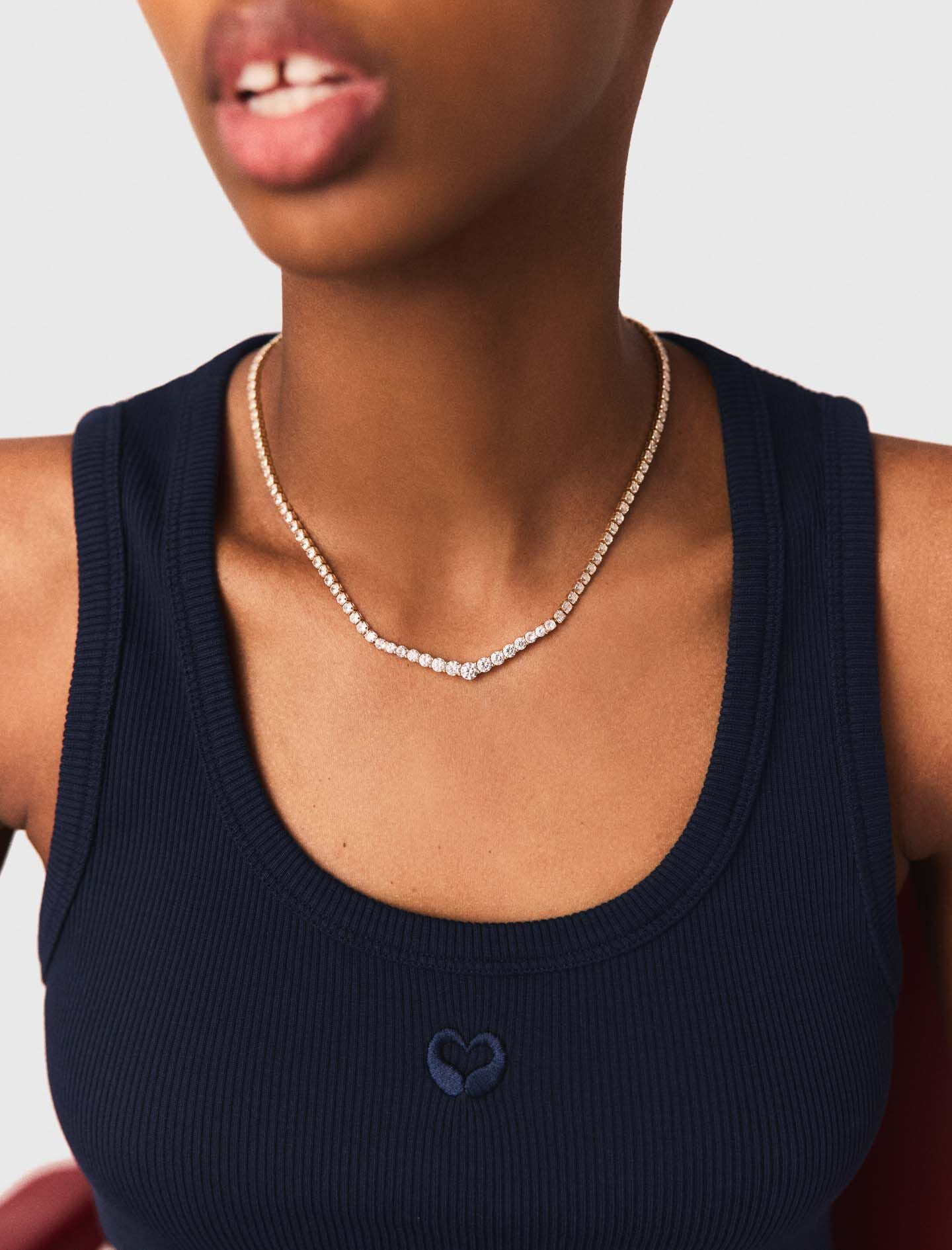 Maje Cascade diamanté necklace