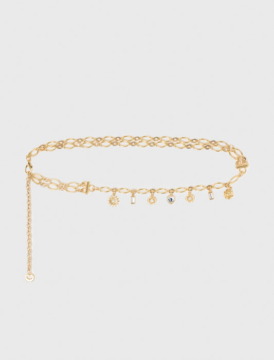 Maje Double chain belt with charms