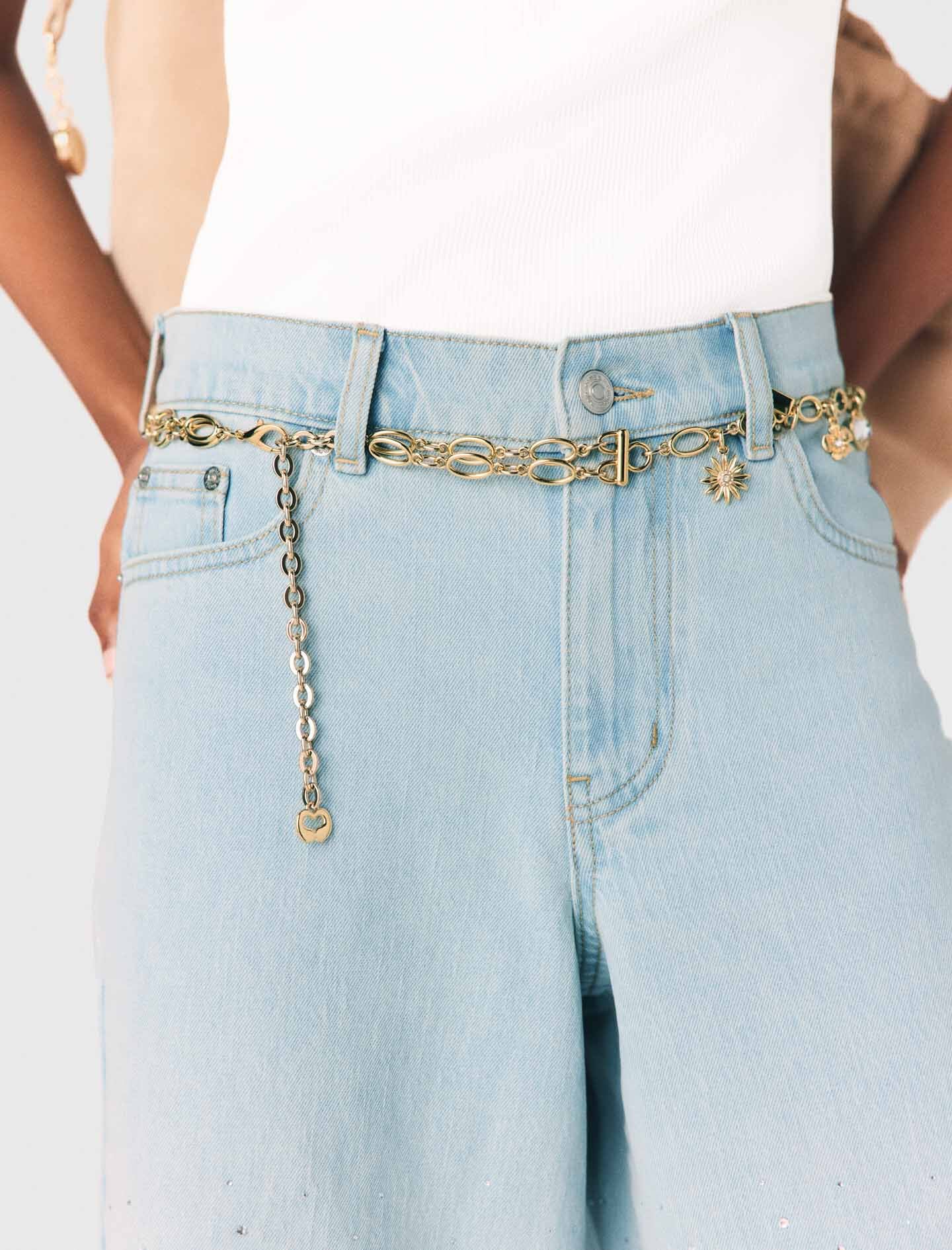 Maje Double chain belt with charms