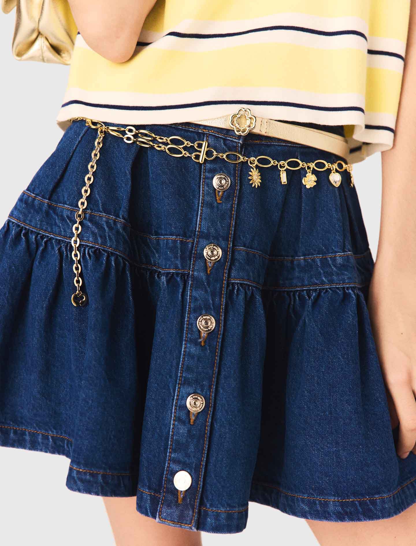 Maje Double chain belt with charms