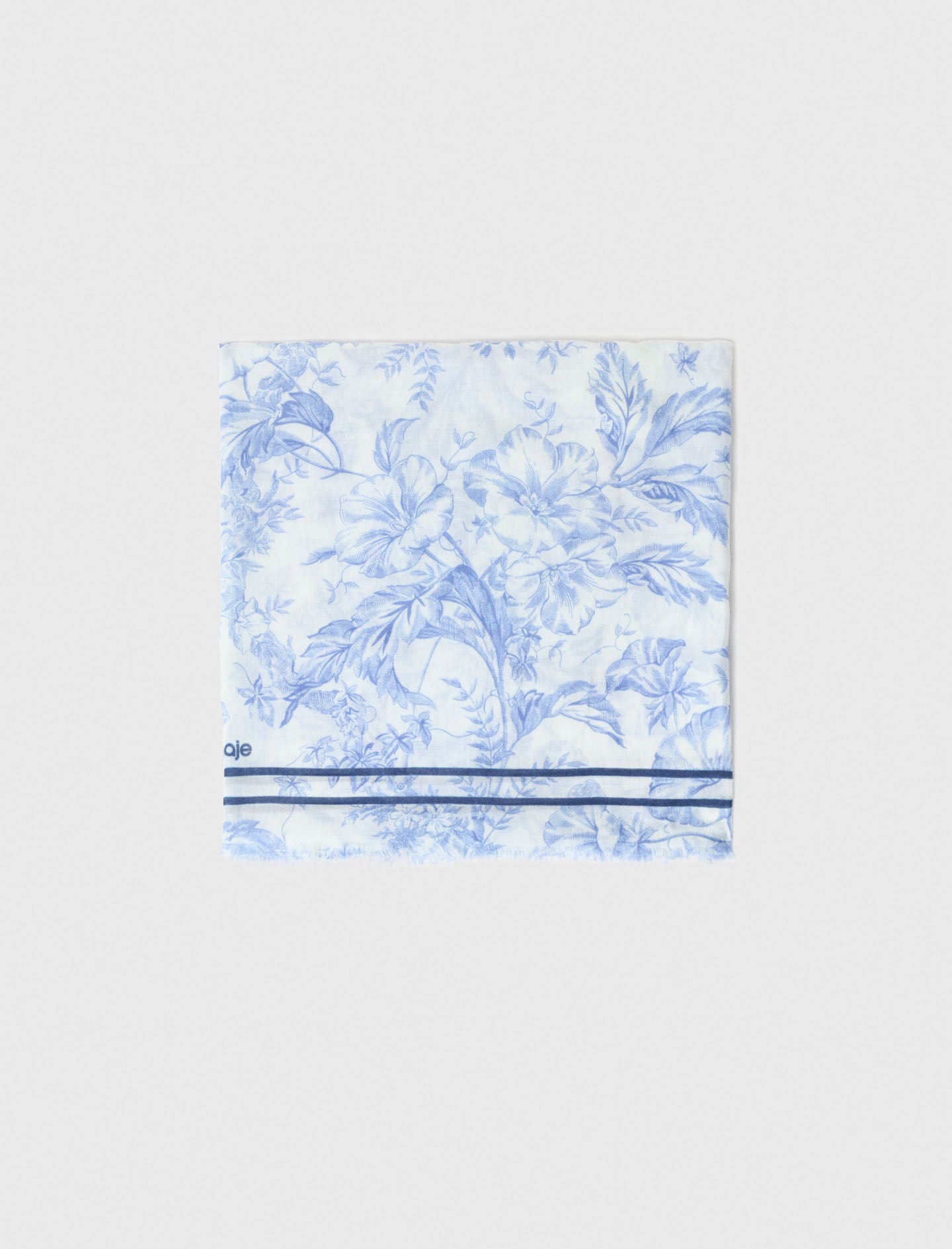 Maje Floral print wool blend shawl