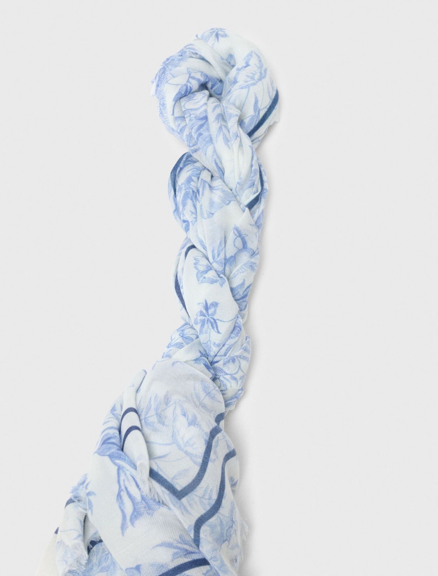 Maje Floral print wool blend shawl