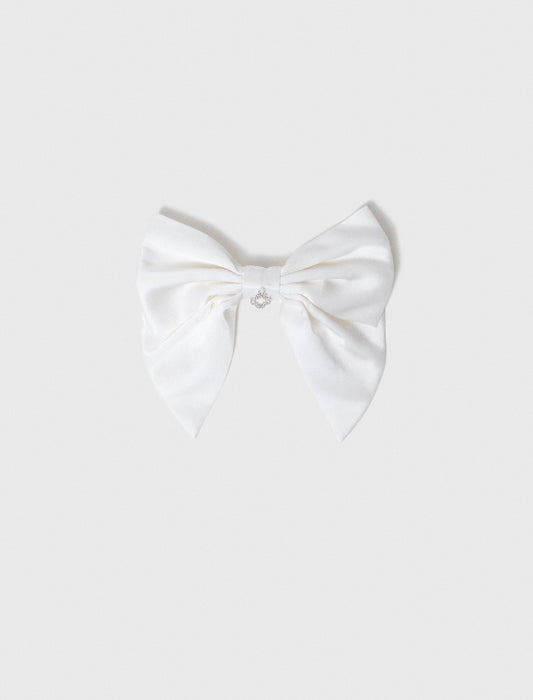 Maje Satin-effect bow barrette