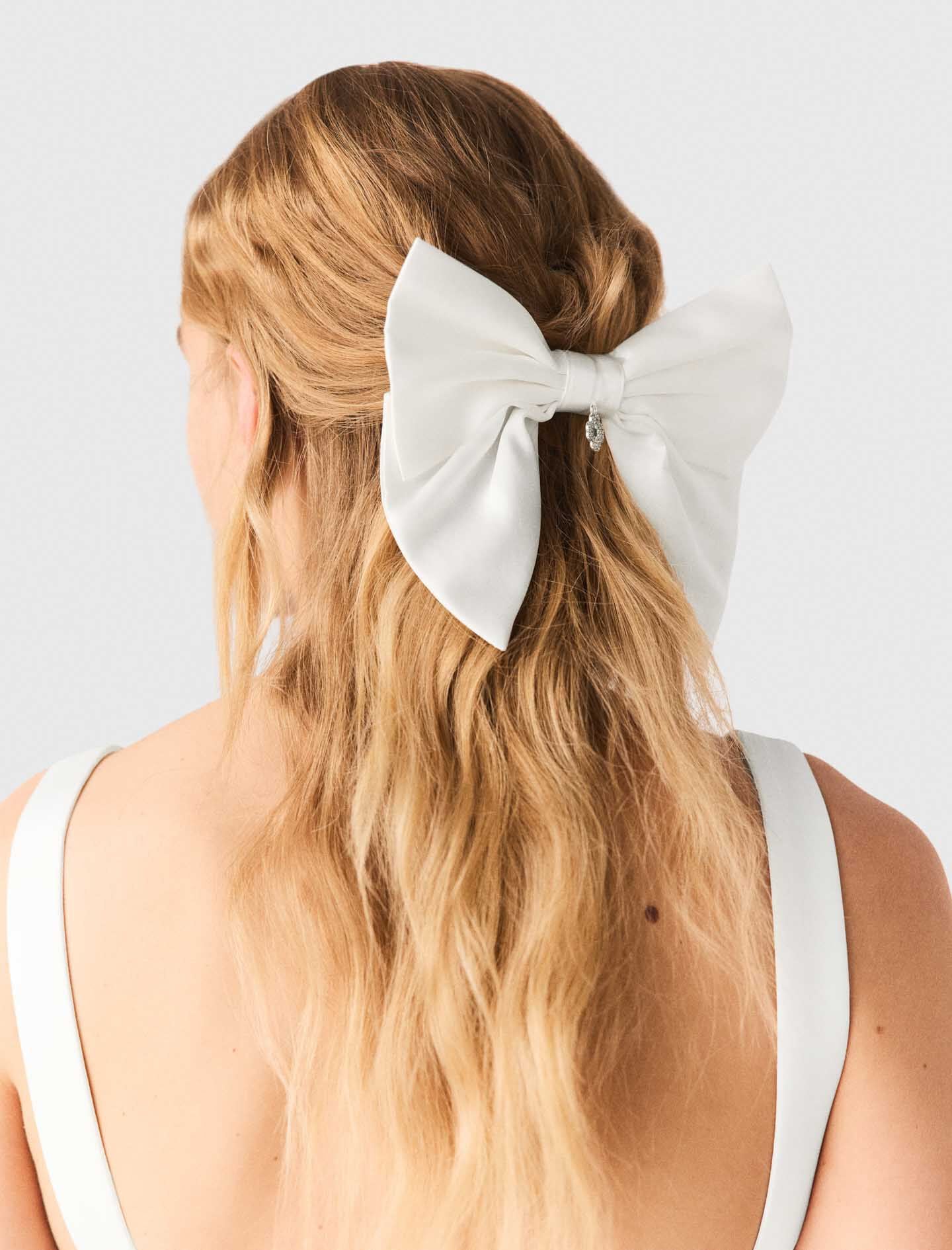 Maje Satin-effect bow barrette