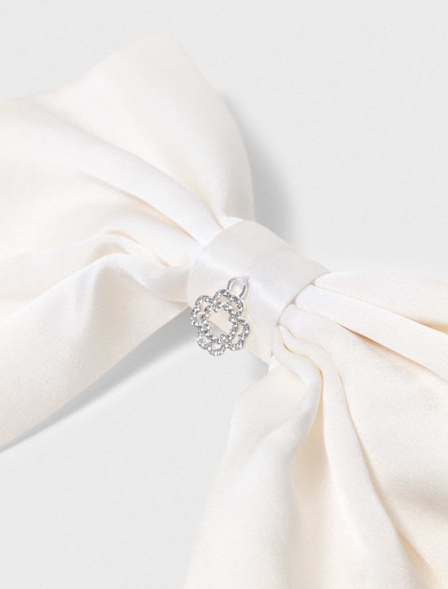 Maje Satin-effect bow barrette