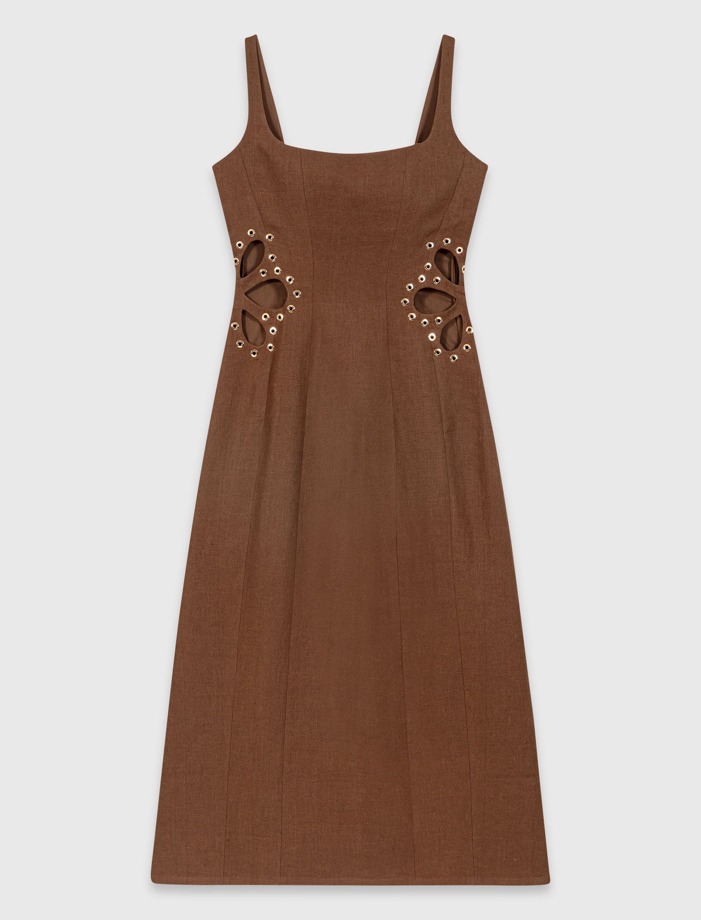 Maje Linen blend maxi dress