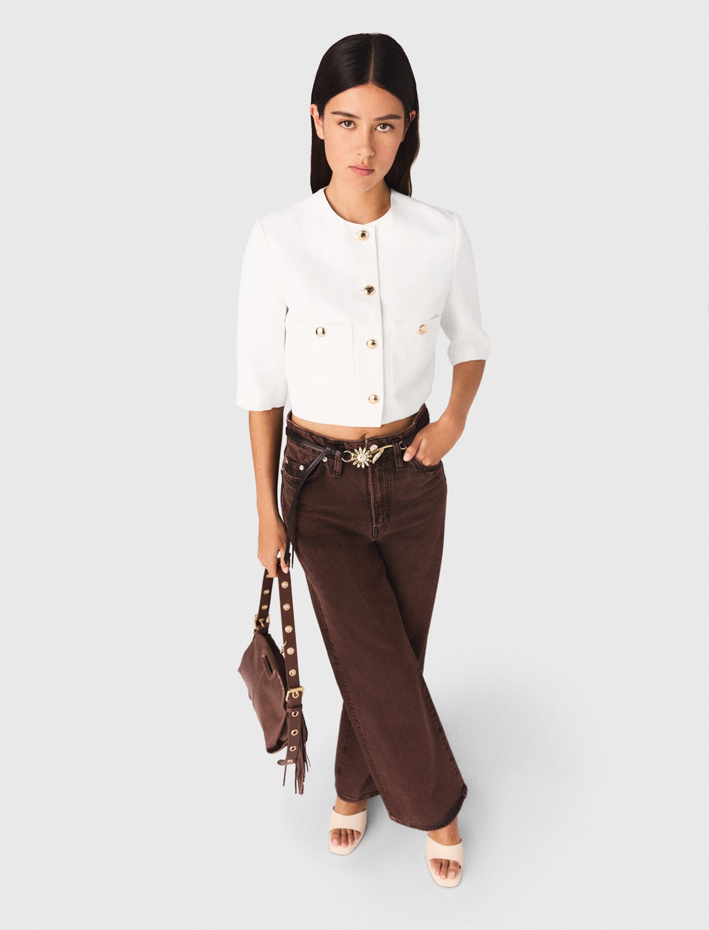 Maje Short linen blend jacket