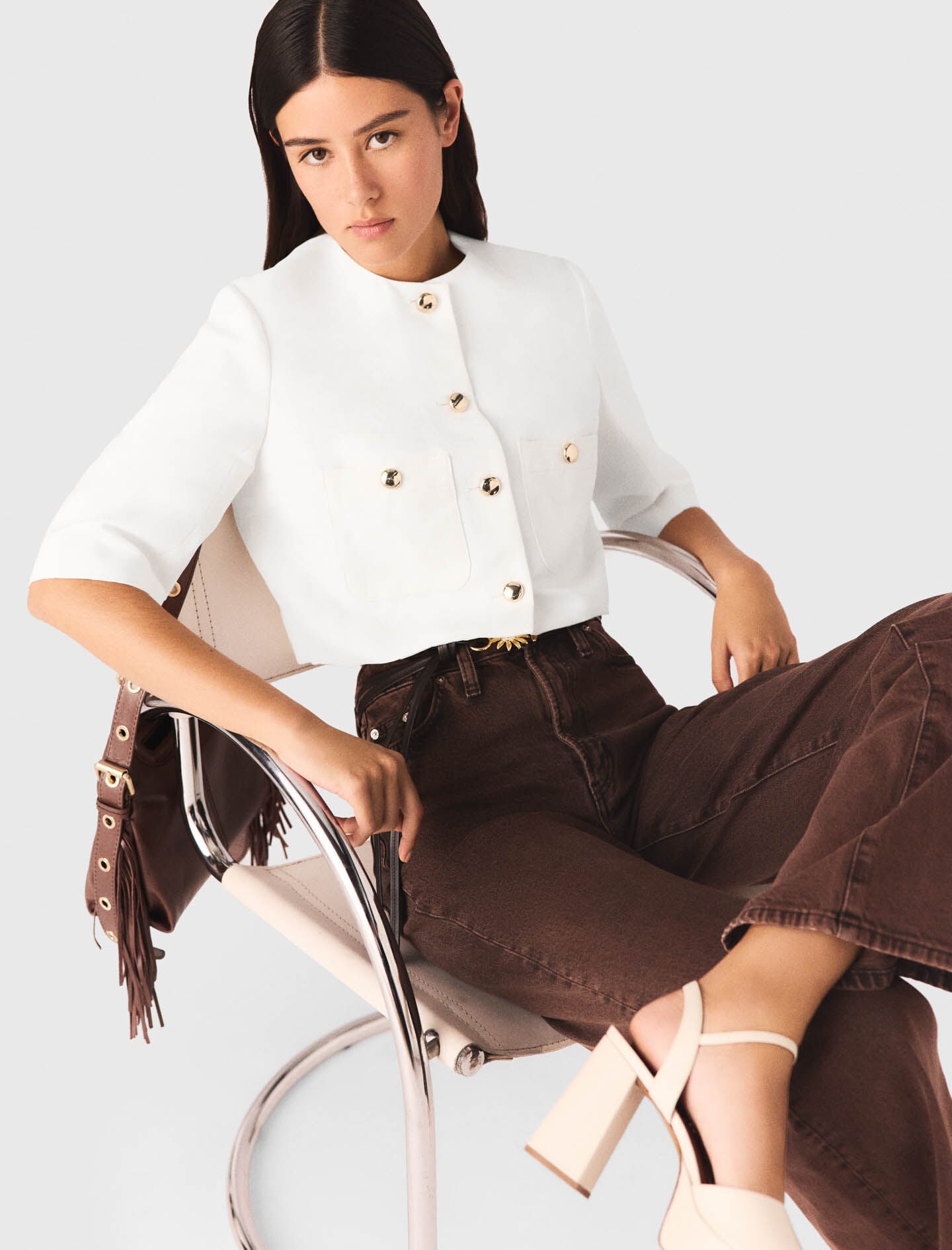 Maje Short linen blend jacket