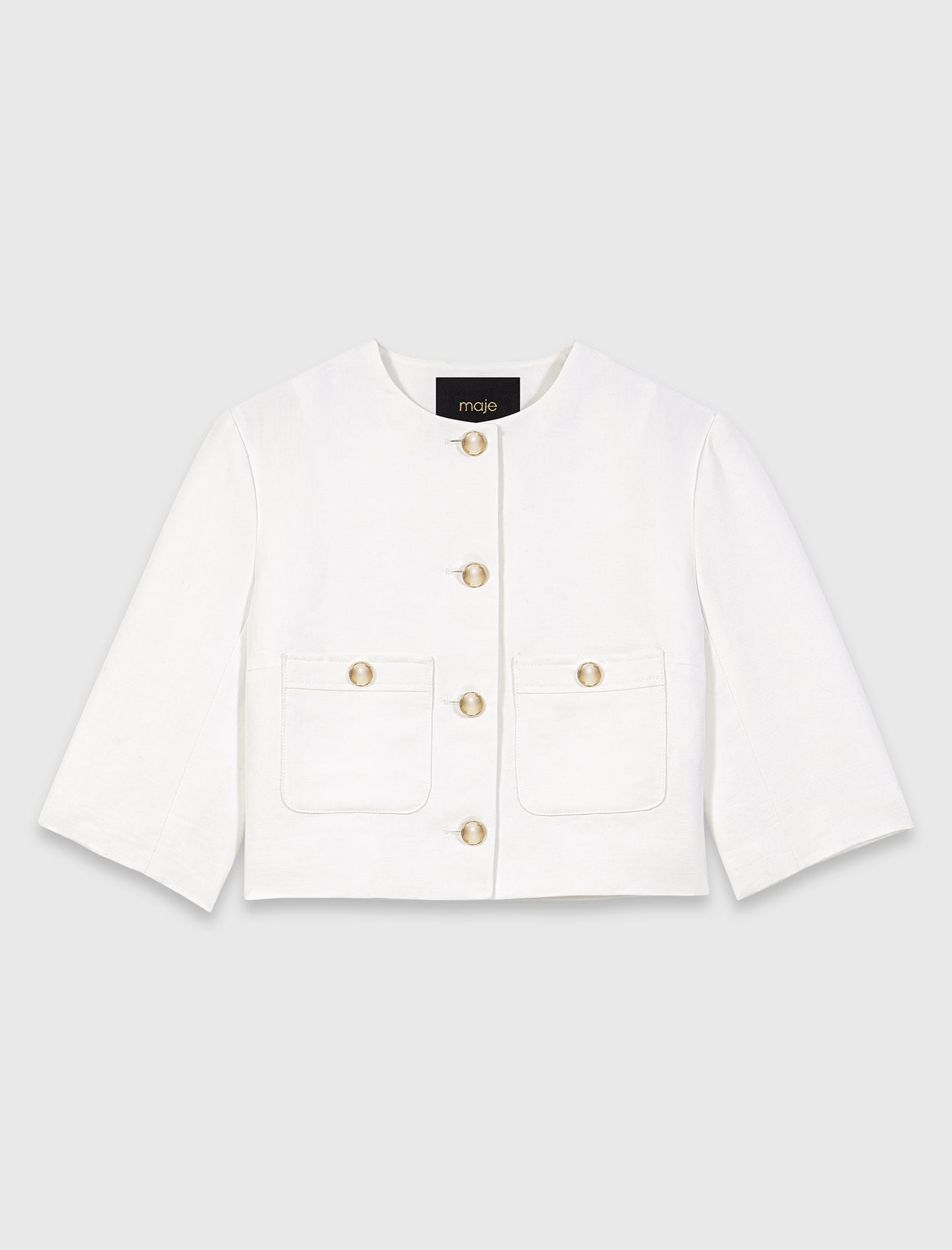 Maje Short linen blend jacket
