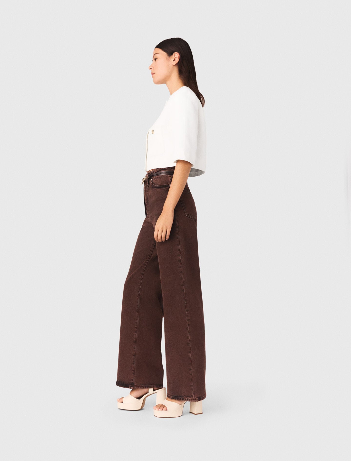 Maje Short linen blend jacket
