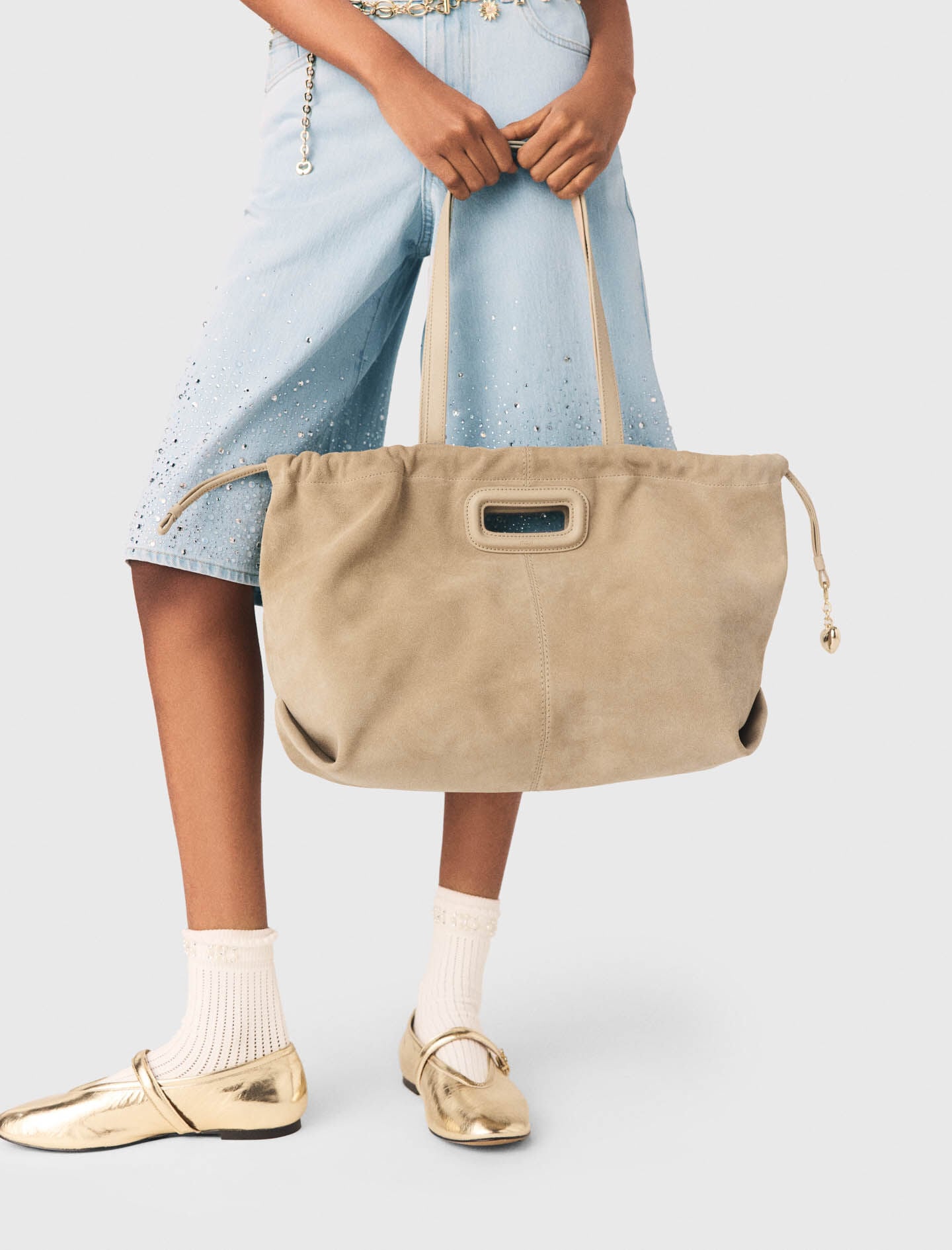 Maje Suede Milpli tote bag