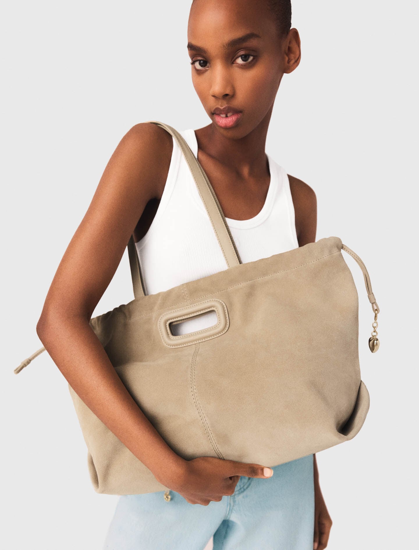 Maje Suede Milpli tote bag