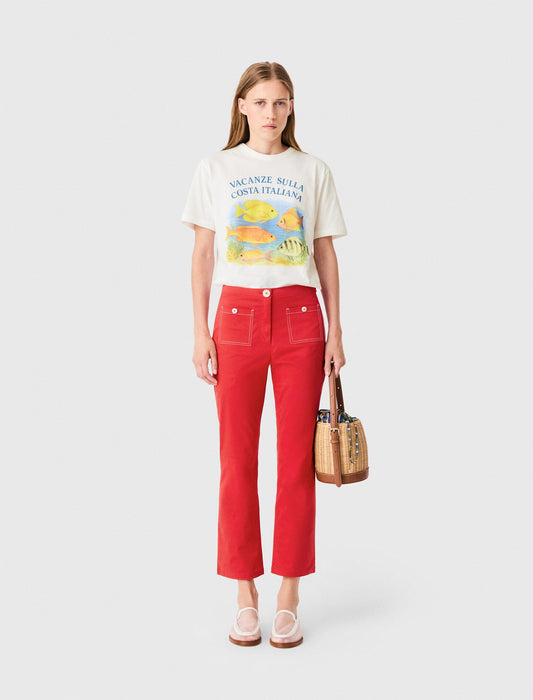 Maje Cotton Capri trousers
