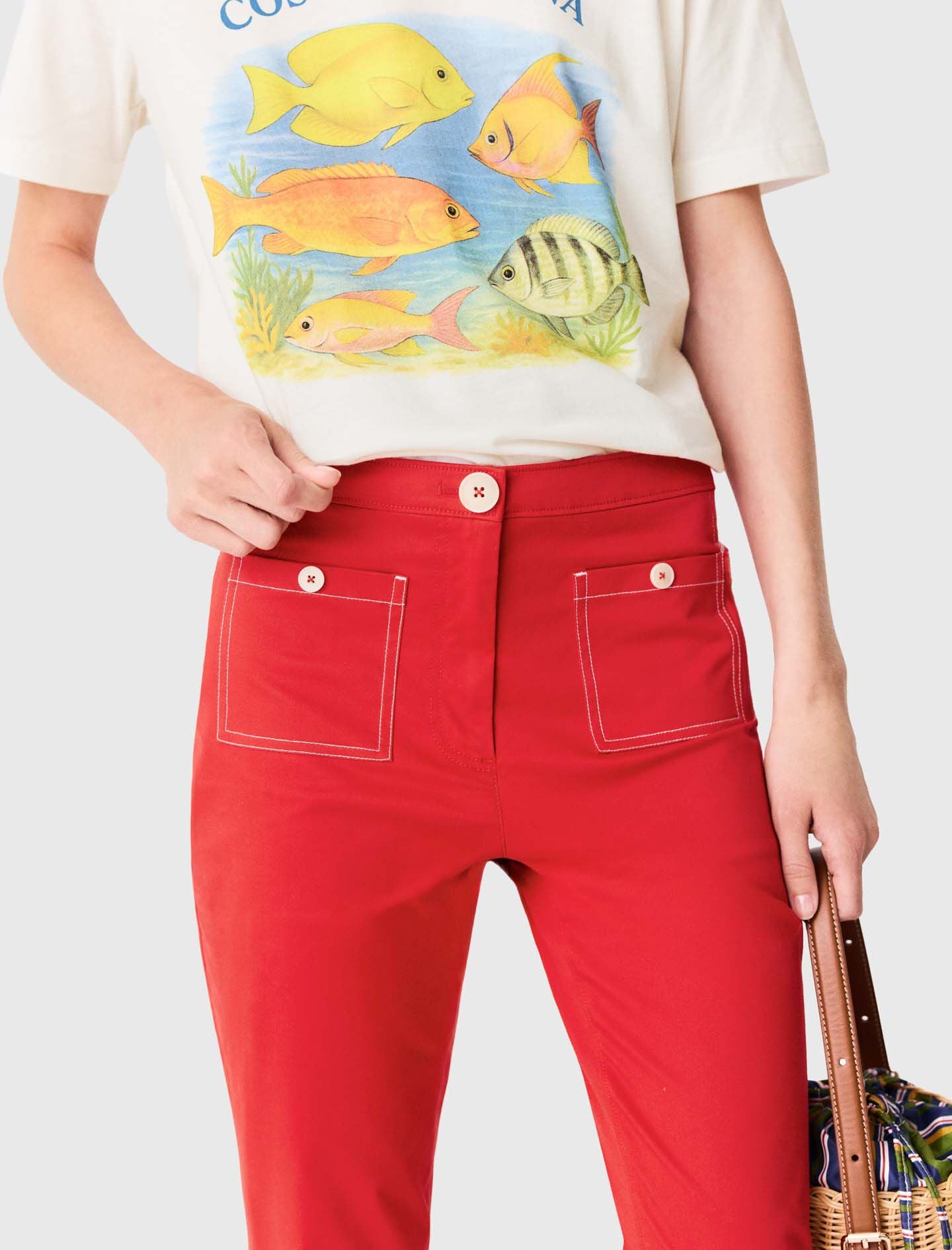 Maje Cotton Capri trousers