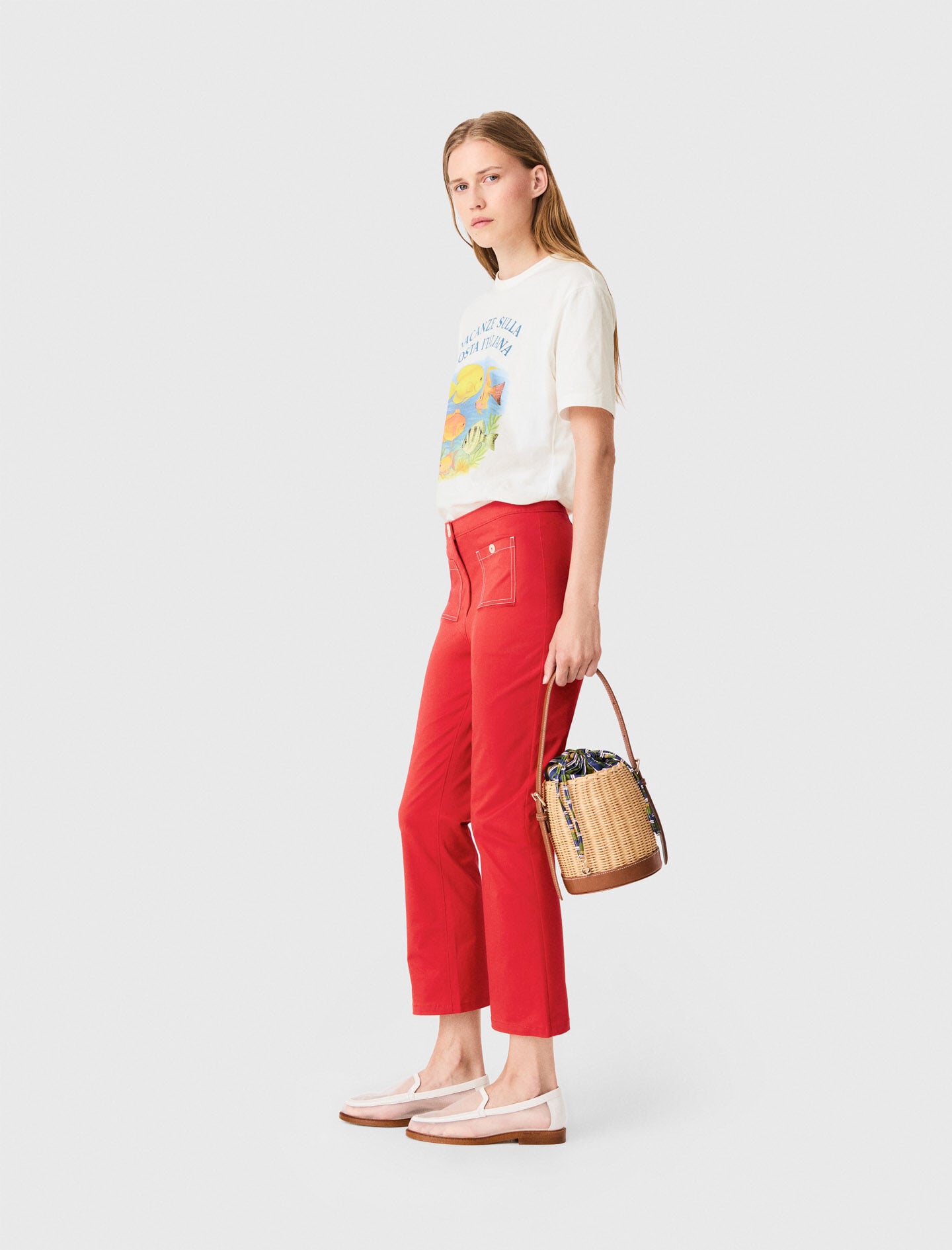 Maje Cotton Capri trousers