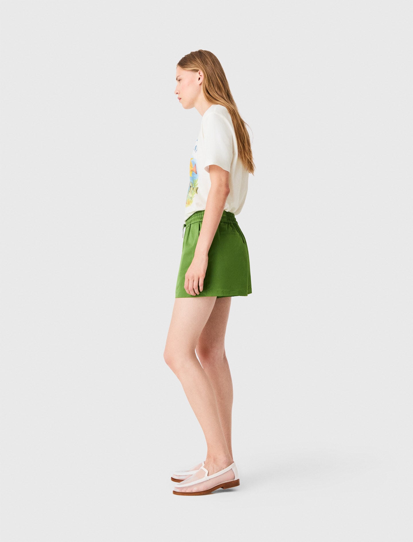 Maje Technical fabric shorts