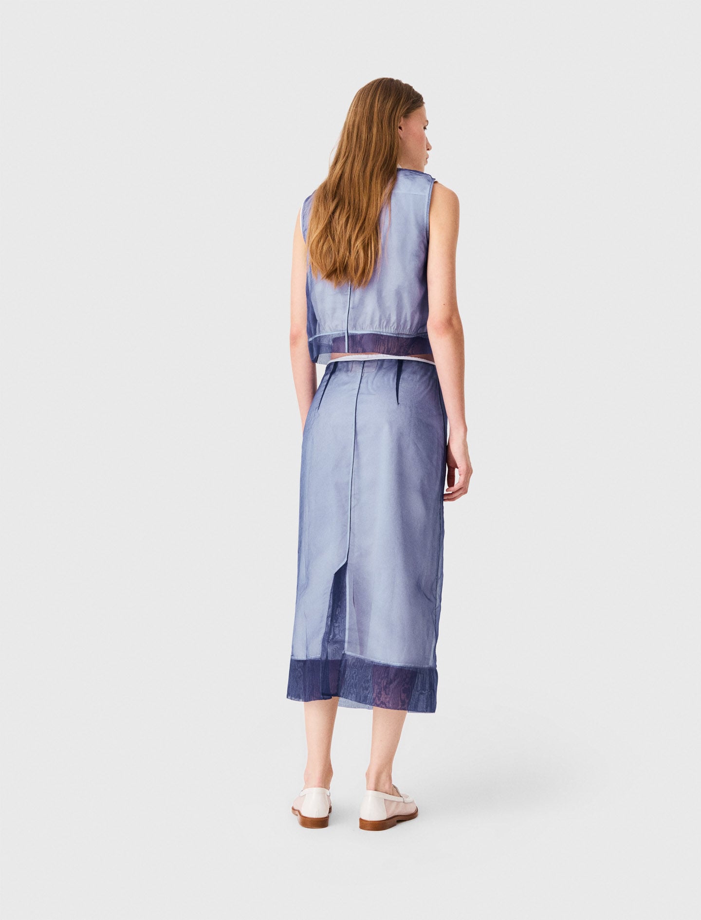 Maje Cotton and removable organza skirt