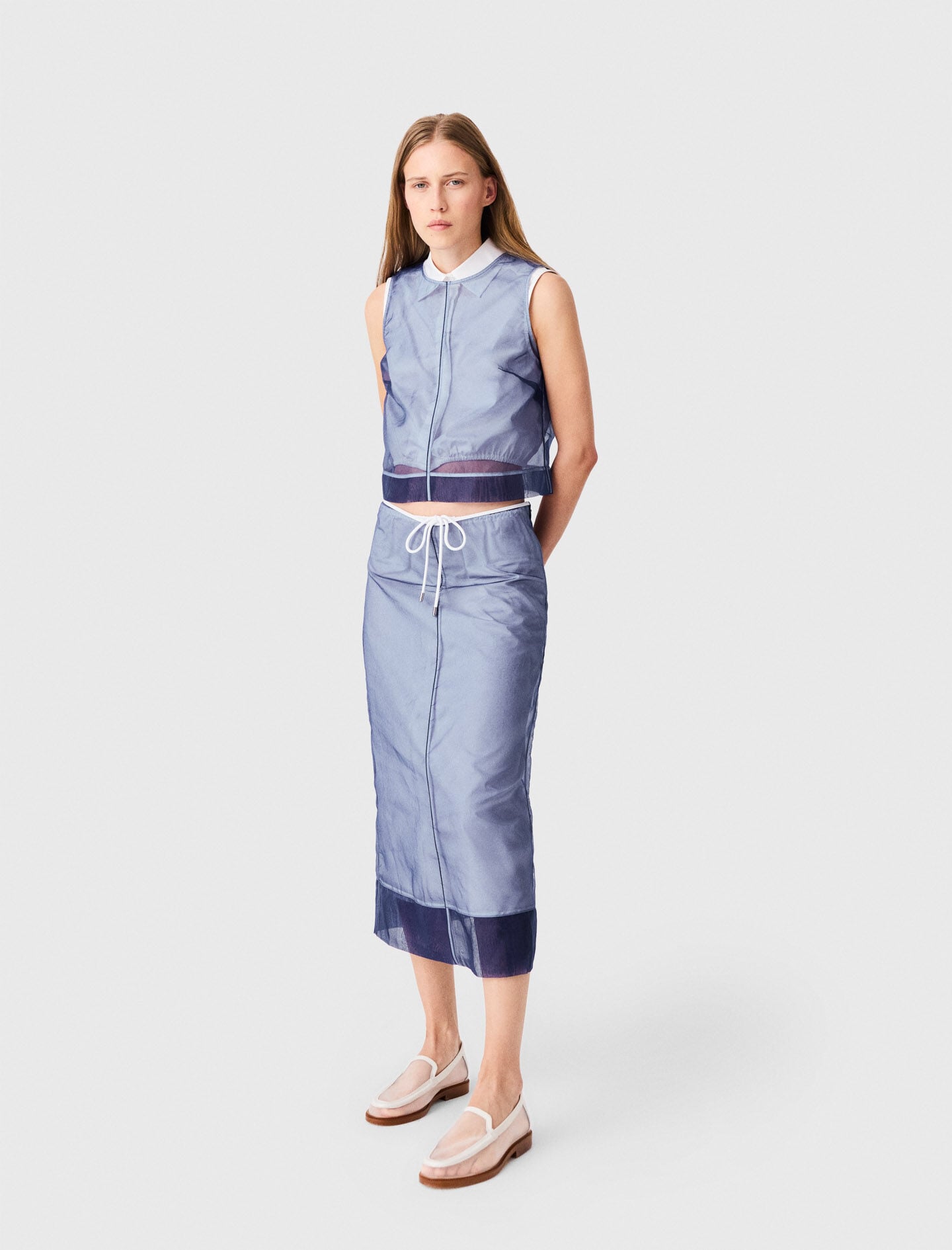 Maje Cotton and removable organza skirt