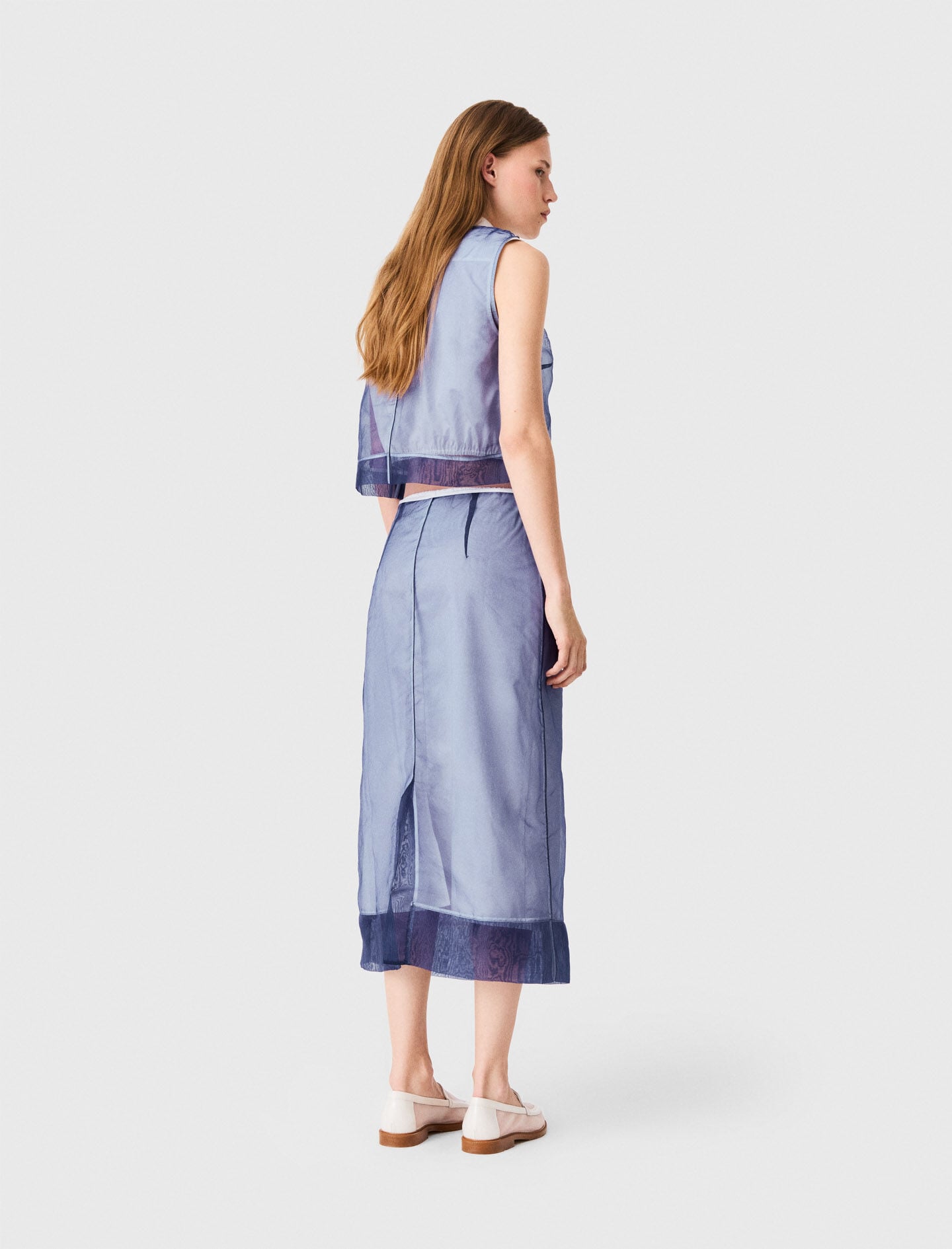 Maje Cotton top with removable organza
