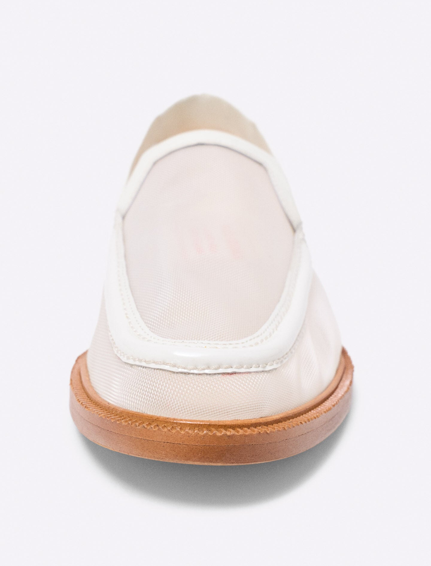 Maje Leather and mesh loafers