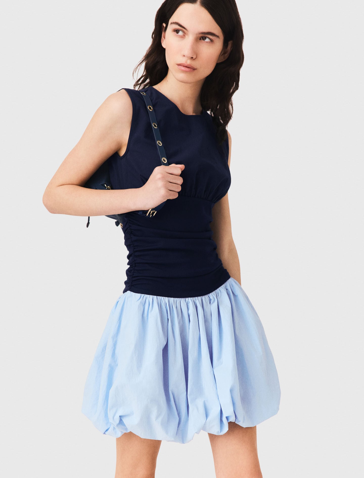 Maje Jersey and cotton mix dress