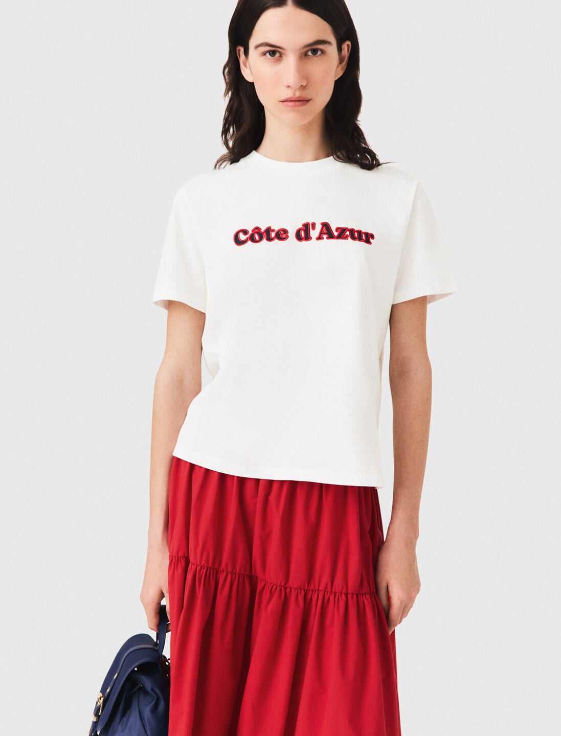 Maje T-shirt with embroidery